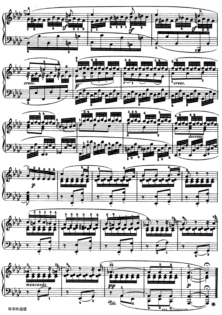 第十二钢琴奏鸣曲-（Op.26）-贝多芬钢琴曲谱（图8）