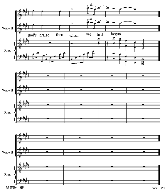 奇异恩典 Amazing Grace-世界名曲钢琴曲谱（图6）
