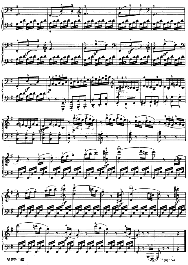 G大调第十钢琴奏鸣曲　Op. 14 No--2-贝多芬钢琴曲谱（图16）