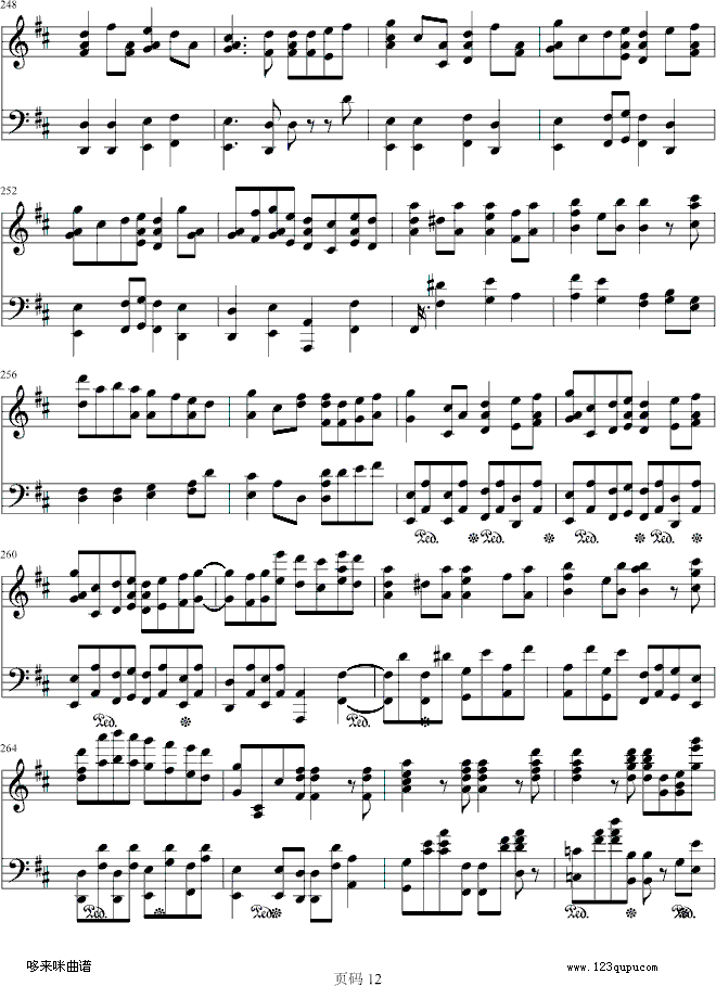 第九交响乐第四乐章-贝多芬钢琴曲谱（图12）