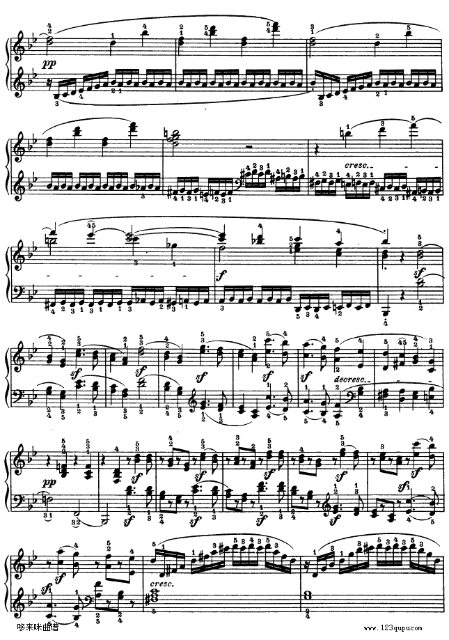 第十一钢琴奏鸣曲-op.22-贝多芬钢琴曲谱（图8）