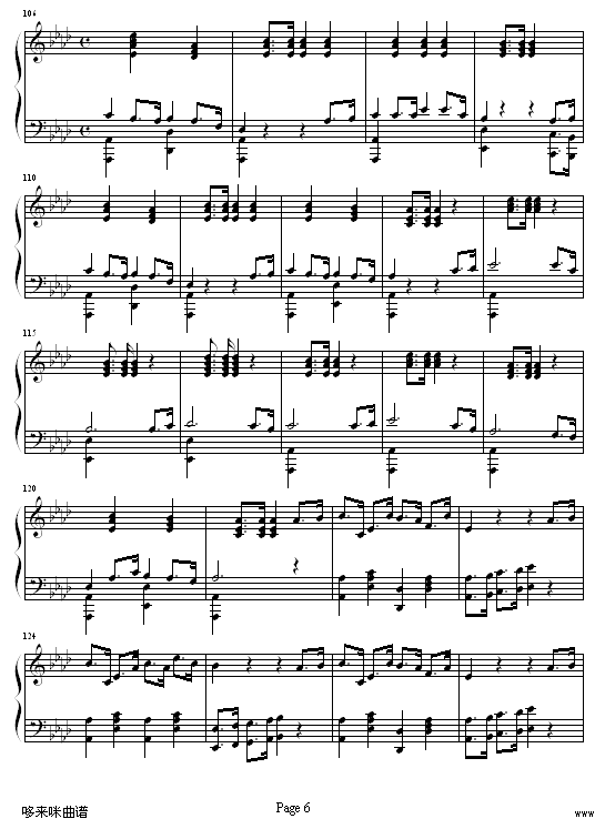 甜蜜奏鸣曲-SWEET BYE AND BYE-巴达尔杰斯卡钢琴曲谱（图6）