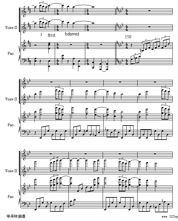 奇异恩典 Amazing Grace-世界名曲钢琴曲谱（图4）