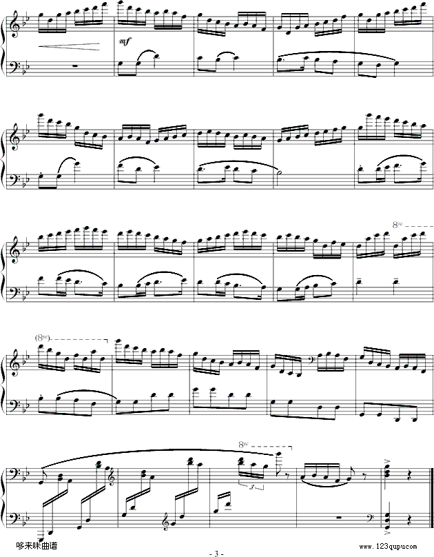 欢乐的牧童-我学钢琴-世界名曲钢琴曲谱（图3）