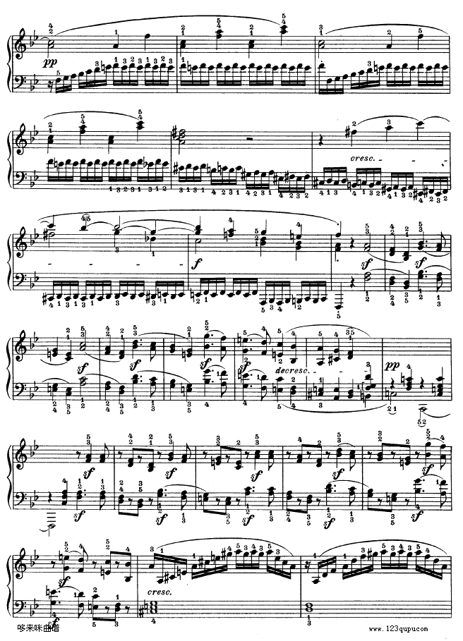 第十一钢琴奏鸣曲-op.22-贝多芬钢琴曲谱（图2）