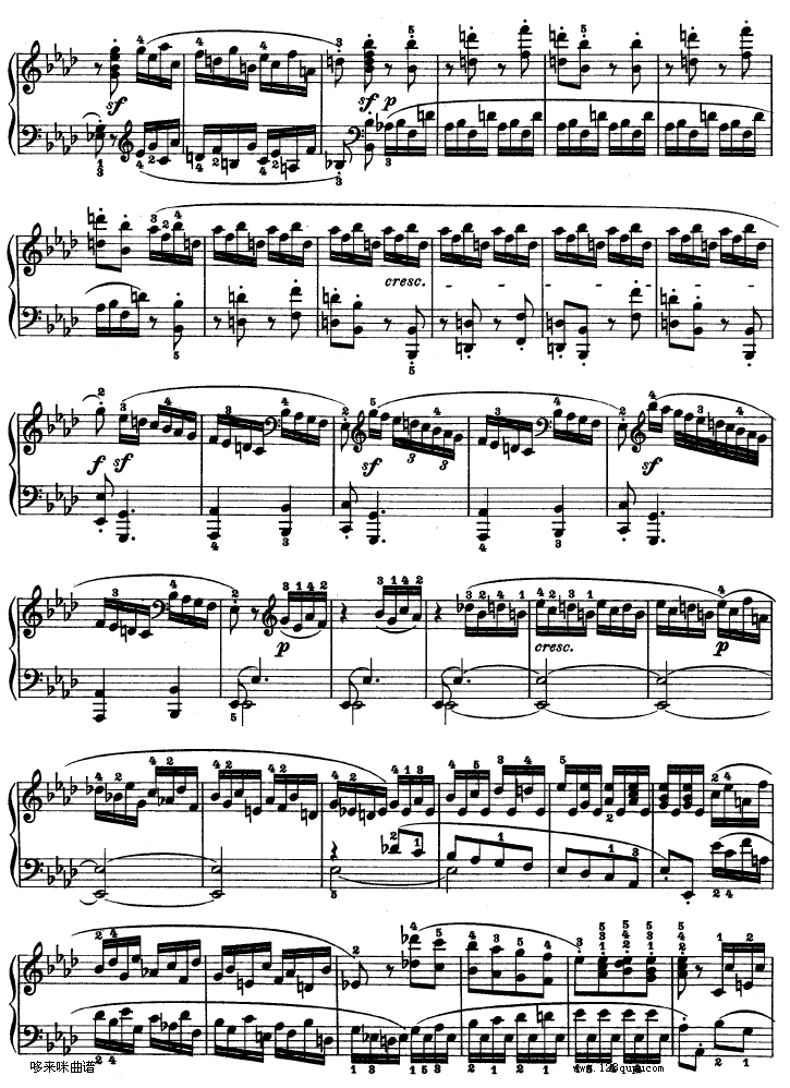 第十二钢琴奏鸣曲-（Op.26）-贝多芬钢琴曲谱（图15）