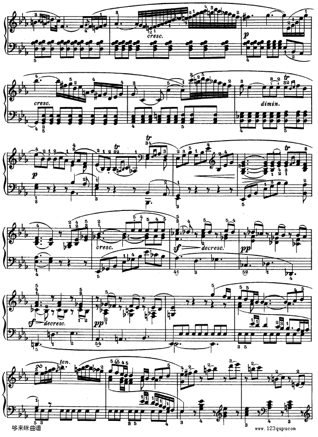 第十一钢琴奏鸣曲-op.22-贝多芬钢琴曲谱（图13）