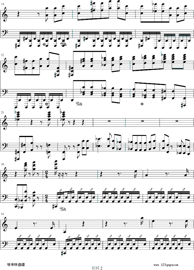 第九交响乐第四乐章-贝多芬钢琴曲谱（图2）