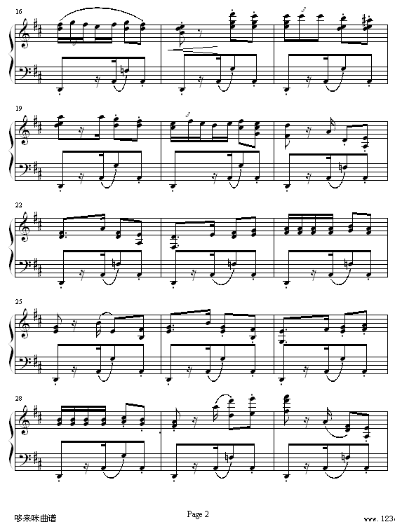 卡门-比才钢琴曲谱（图2）
