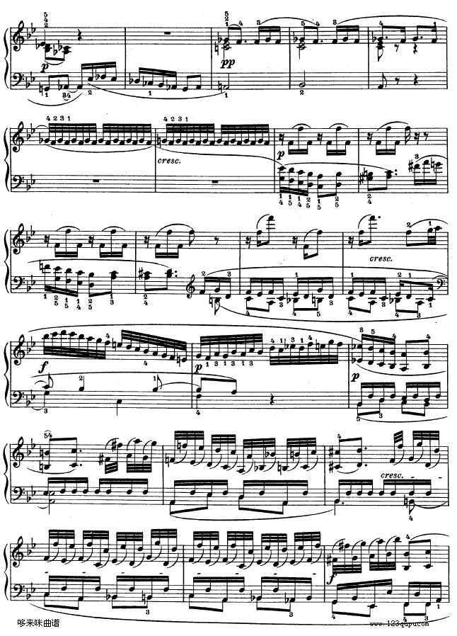 第十一钢琴奏鸣曲-op.22-贝多芬钢琴曲谱（图20）