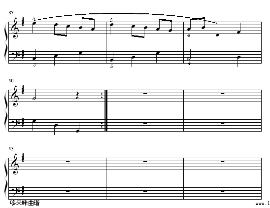 小步舞曲-(No.3)-巴赫钢琴曲谱（图4）