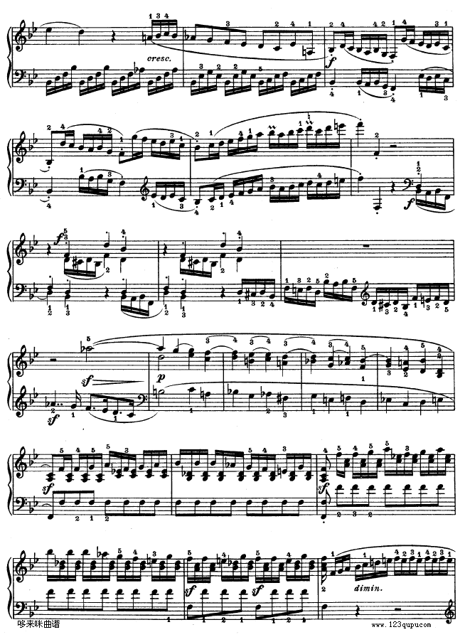 第十一钢琴奏鸣曲-op.22-贝多芬钢琴曲谱（图7）