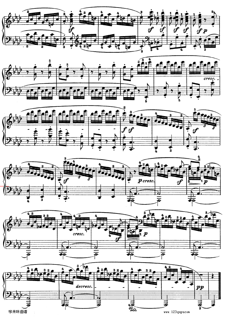 第十二钢琴奏鸣曲-（Op.26）-贝多芬钢琴曲谱（图18）