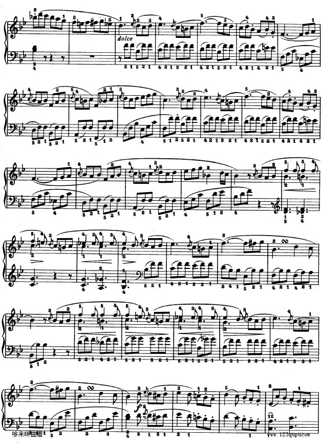第十九钢琴奏鸣曲-（Op.49 No.1）-贝多芬钢琴曲谱（图5）