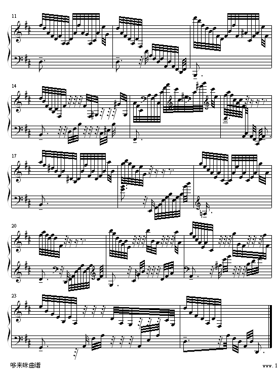 练习曲No.17=落翼之羽制谱-克拉莫钢琴曲谱（图2）