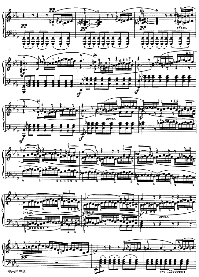 第十一钢琴奏鸣曲-op.22-贝多芬钢琴曲谱（图12）