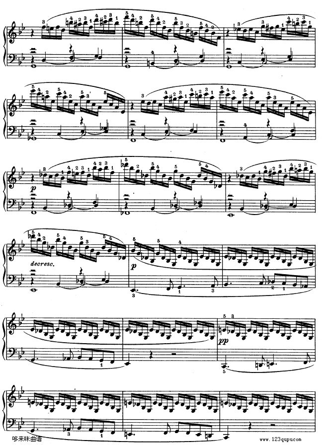 第十一钢琴奏鸣曲-op.22-贝多芬钢琴曲谱（图5）