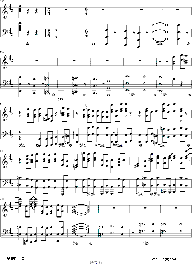 第九交响乐第四乐章-贝多芬钢琴曲谱（图28）