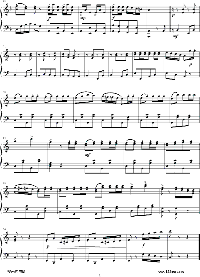 玩具兵进行曲-莱昂·耶塞尔钢琴曲谱（图3）