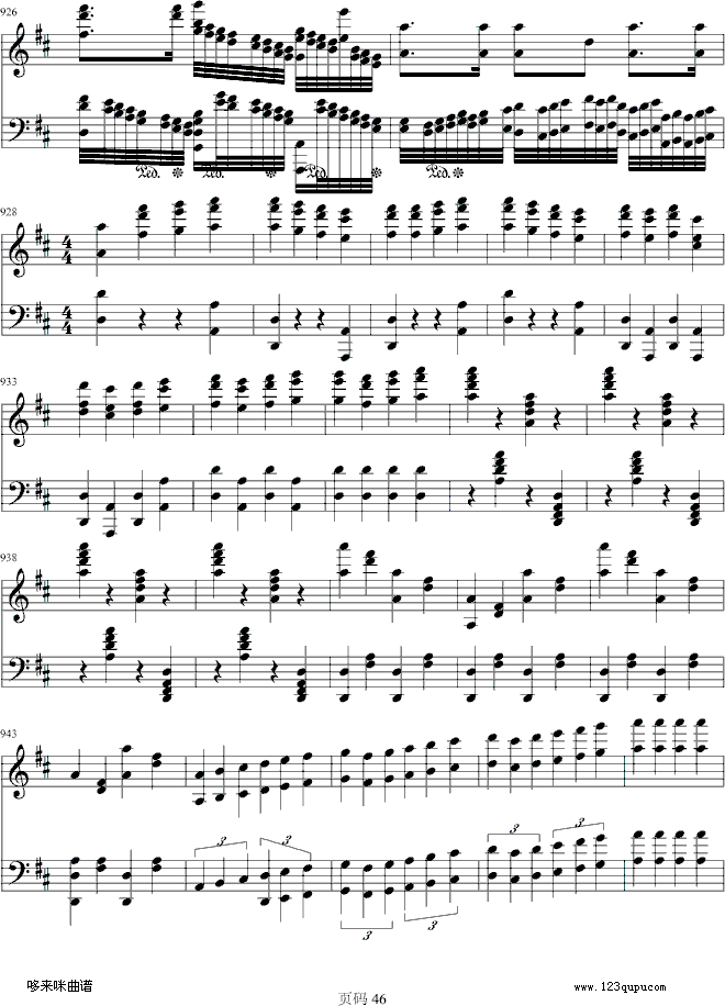 第九交响乐第四乐章-贝多芬钢琴曲谱（图46）