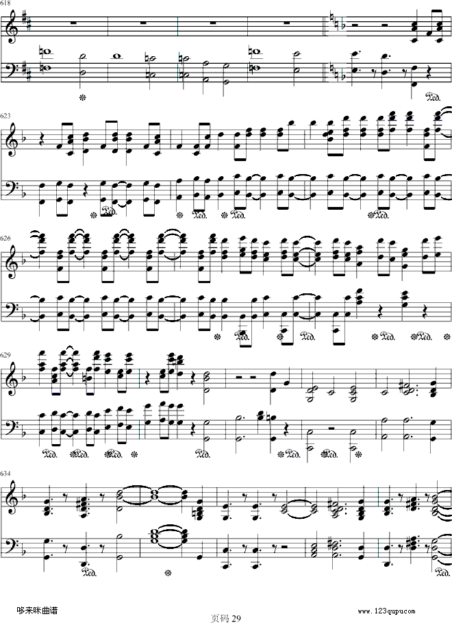 第九交响乐第四乐章-贝多芬钢琴曲谱（图29）