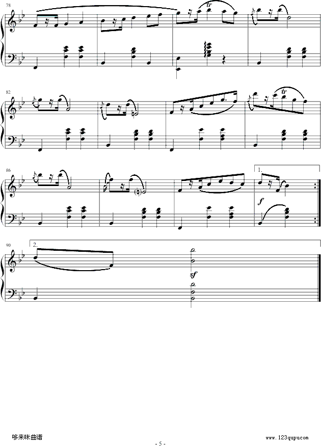 玛祖卡 op.7 no.1-肖邦钢琴曲谱（图5）