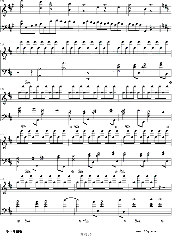 第九交响乐第四乐章-贝多芬钢琴曲谱（图36）