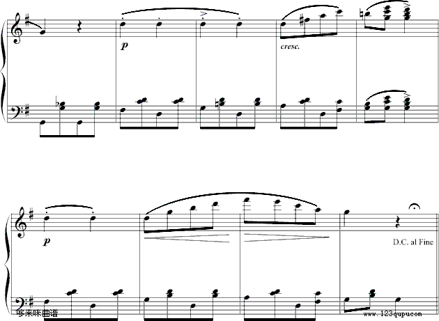 军队进行曲 -DoReMi版-舒伯特钢琴曲谱（图5）