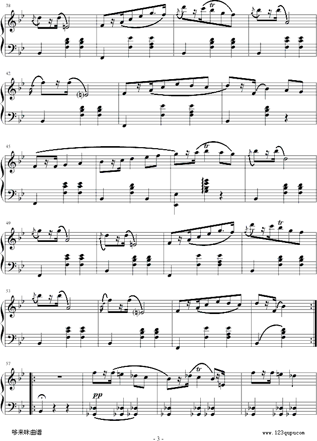玛祖卡 op.7 no.1-肖邦钢琴曲谱（图3）