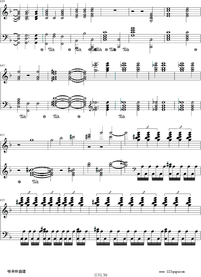 第九交响乐第四乐章-贝多芬钢琴曲谱（图30）