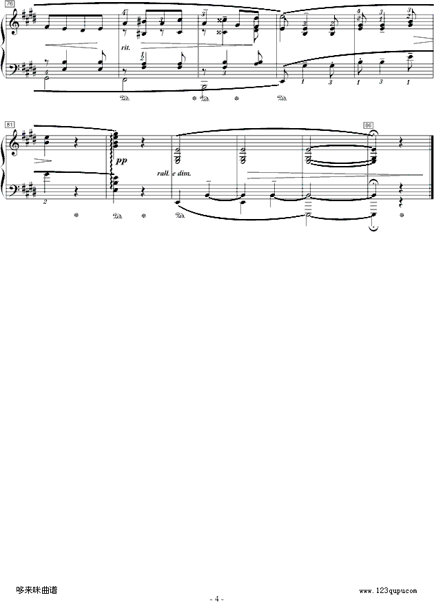 爱的礼赞-寒风-爱德华·艾尔加钢琴曲谱（图4）
