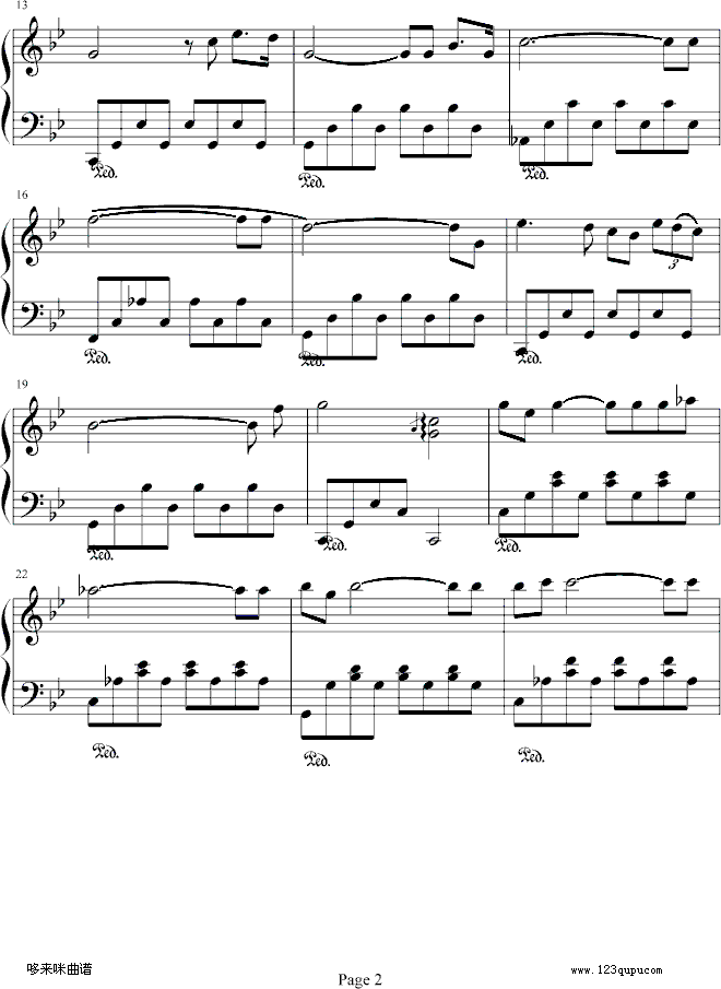 罗密欧与朱丽叶-克莱德曼钢琴曲谱（图2）