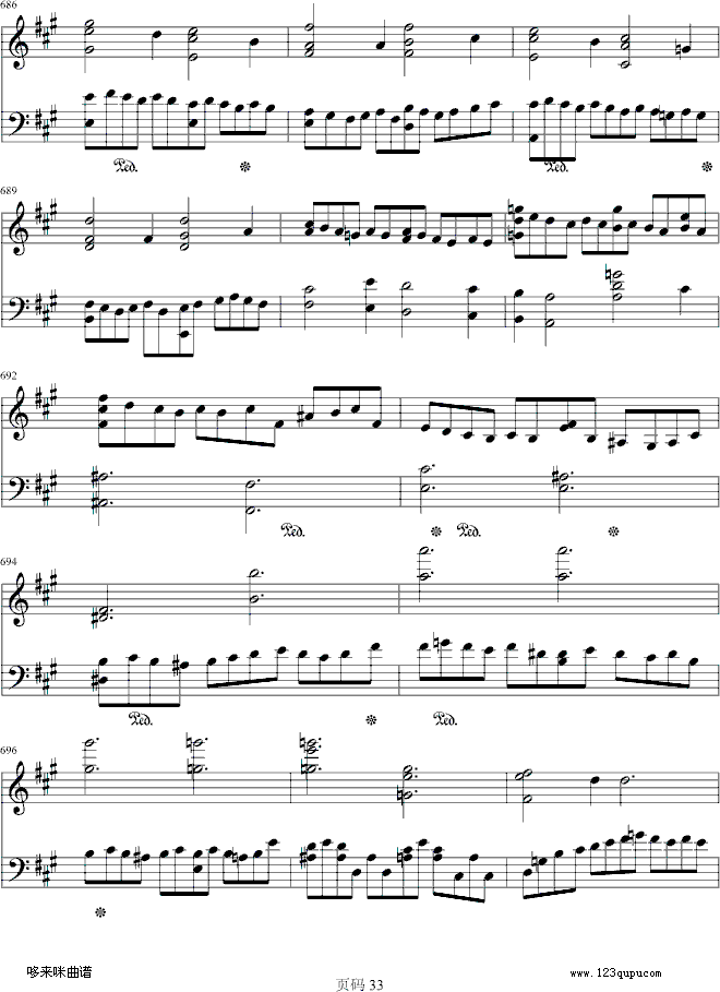 第九交响乐第四乐章-贝多芬钢琴曲谱（图33）