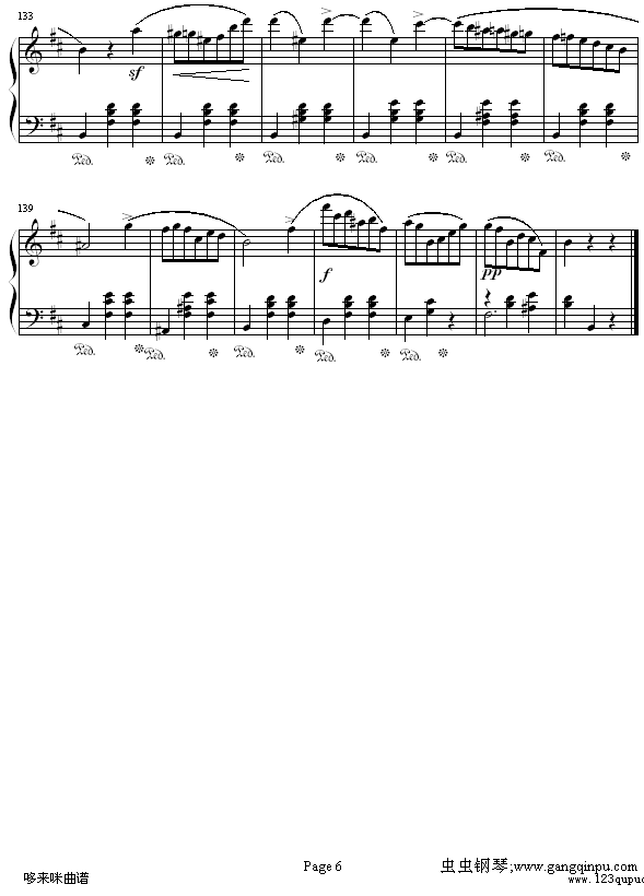 b小调圆舞曲Op.69 No.2-肖邦钢琴曲谱（图6）