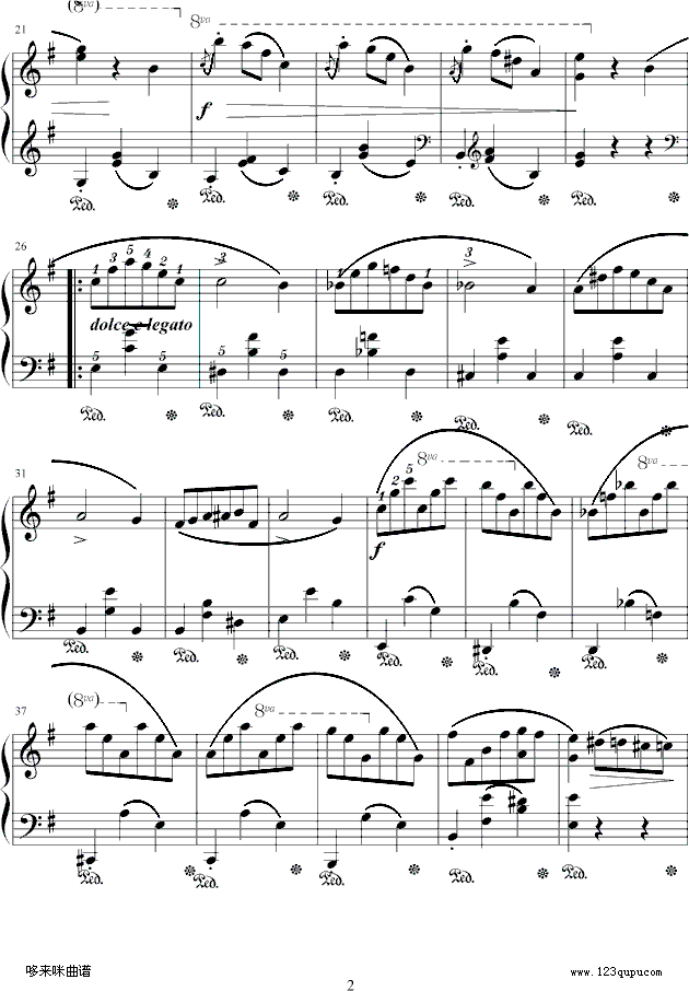 e小调圆舞曲-肖邦钢琴曲谱（图2）