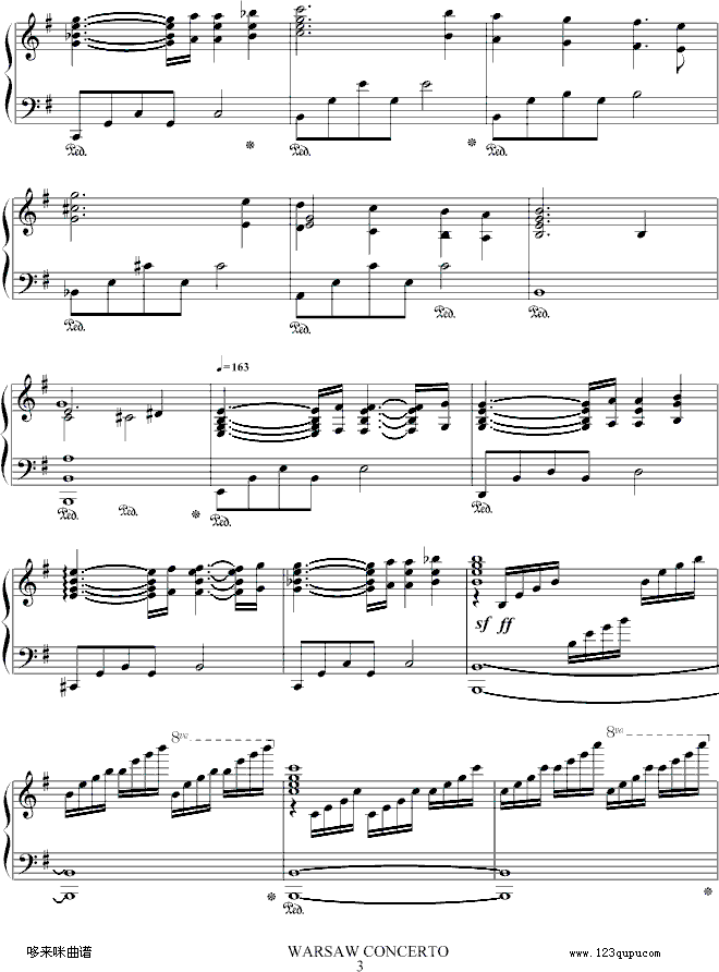 华沙协奏曲-克莱德曼钢琴曲谱（图3）