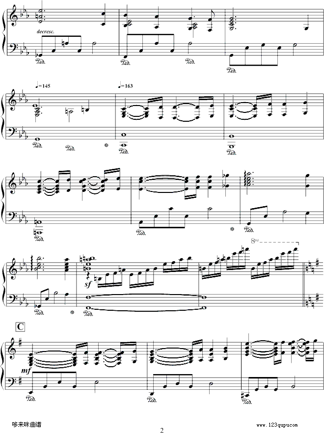 华沙协奏曲-克莱德曼钢琴曲谱（图2）