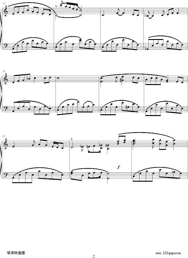 北国之春-演奏版-中国名曲钢琴曲谱（图2）