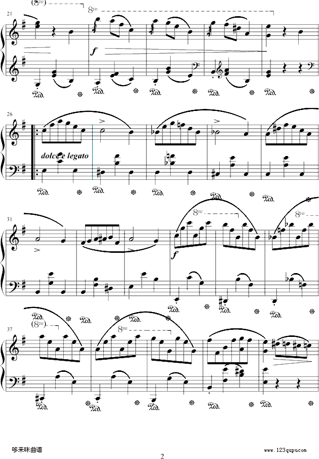 e小调圆舞曲-肖邦钢琴曲谱（图2）
