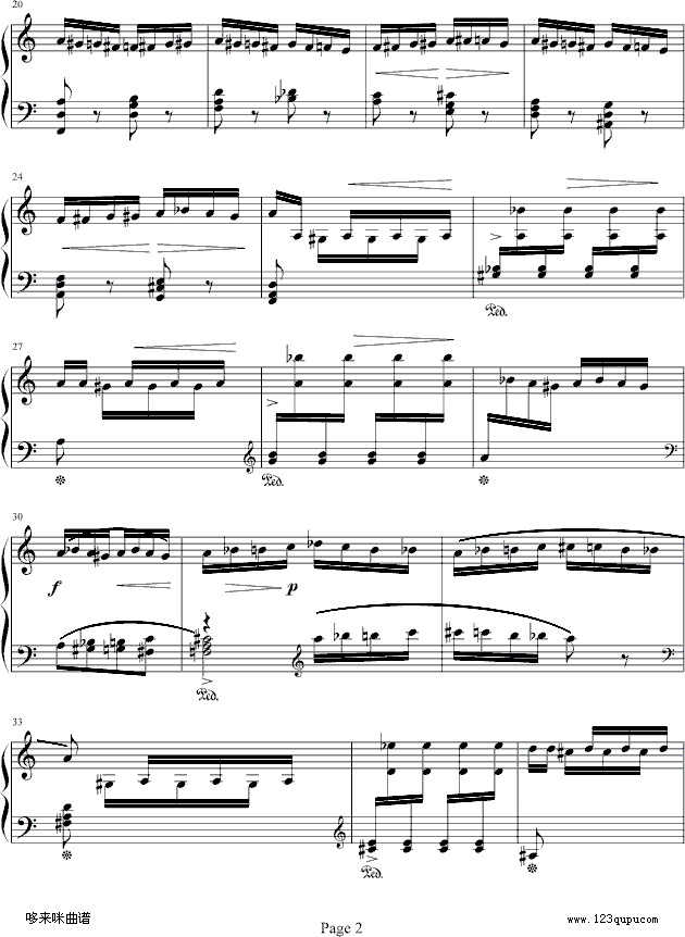 野蜂飞舞-戈原-拉赫马尼若夫钢琴曲谱（图2）
