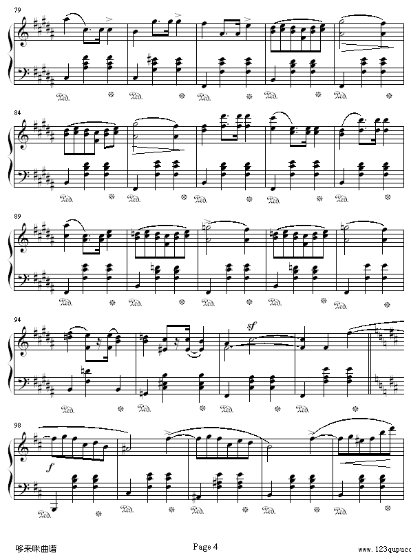 b小调圆舞曲Op.69 No.2-肖邦钢琴曲谱（图4）