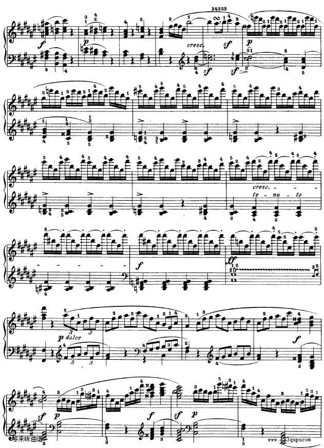 第二十四钢琴奏鸣曲-Op.78-贝多芬钢琴曲谱（图4）