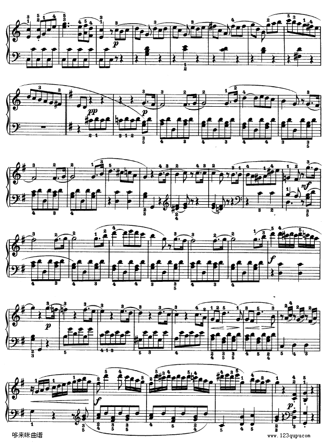 第二十钢琴奏鸣曲-Op.49 No.2-贝多芬钢琴曲谱（图7）