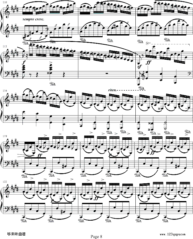 Fantasie Impromptu-肖邦钢琴曲谱（图8）