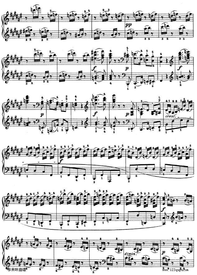 第二十四钢琴奏鸣曲-Op.78-贝多芬钢琴曲谱（图8）
