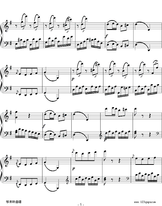 第25奏鸣曲第三乐章-贝多芬钢琴曲谱（图5）