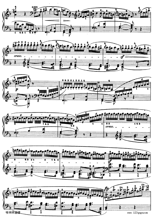 第二十二钢琴奏鸣曲-Op.54-贝多芬钢琴曲谱（图5）