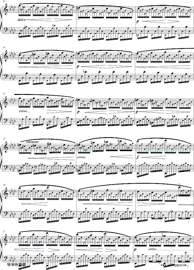 肖邦练习曲Op.25-Nr1-肖邦钢琴曲谱（图2）