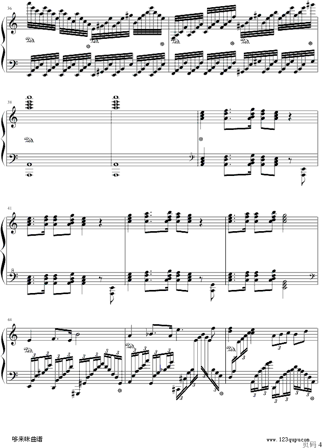 葛里格钢琴协奏曲-马克西姆钢琴曲谱（图4）