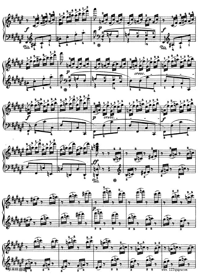第二十四钢琴奏鸣曲-Op.78-贝多芬钢琴曲谱（图9）